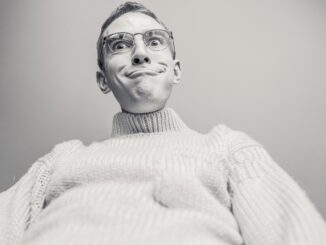 Man with silly expression