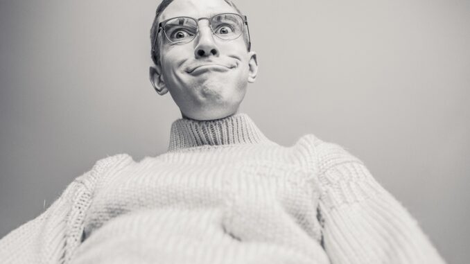 Man with silly expression